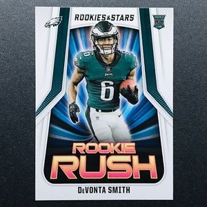 DeVonta Smith RC - 2021 Rookies and Stars Rookie Rush #RR-6